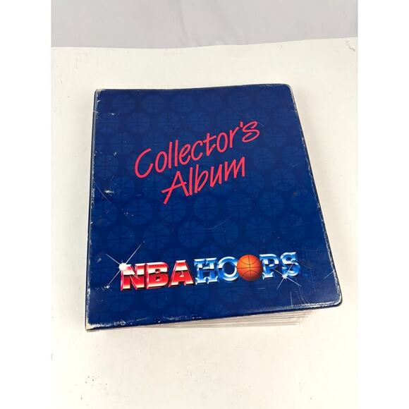 VTG NBA Hoops Basketball Collectors Album 225+ Cards 1990s - Picture 1 of 13